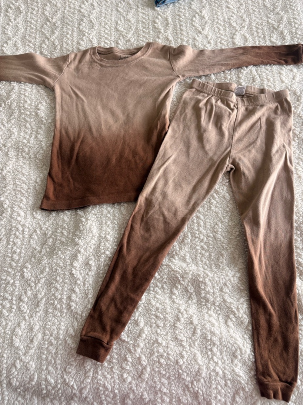 Kids Ombre Brown Long-Sleeve Pajama Set